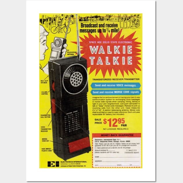 Vintage Walkie Talkie Ad Wall Art by Burnt Budz